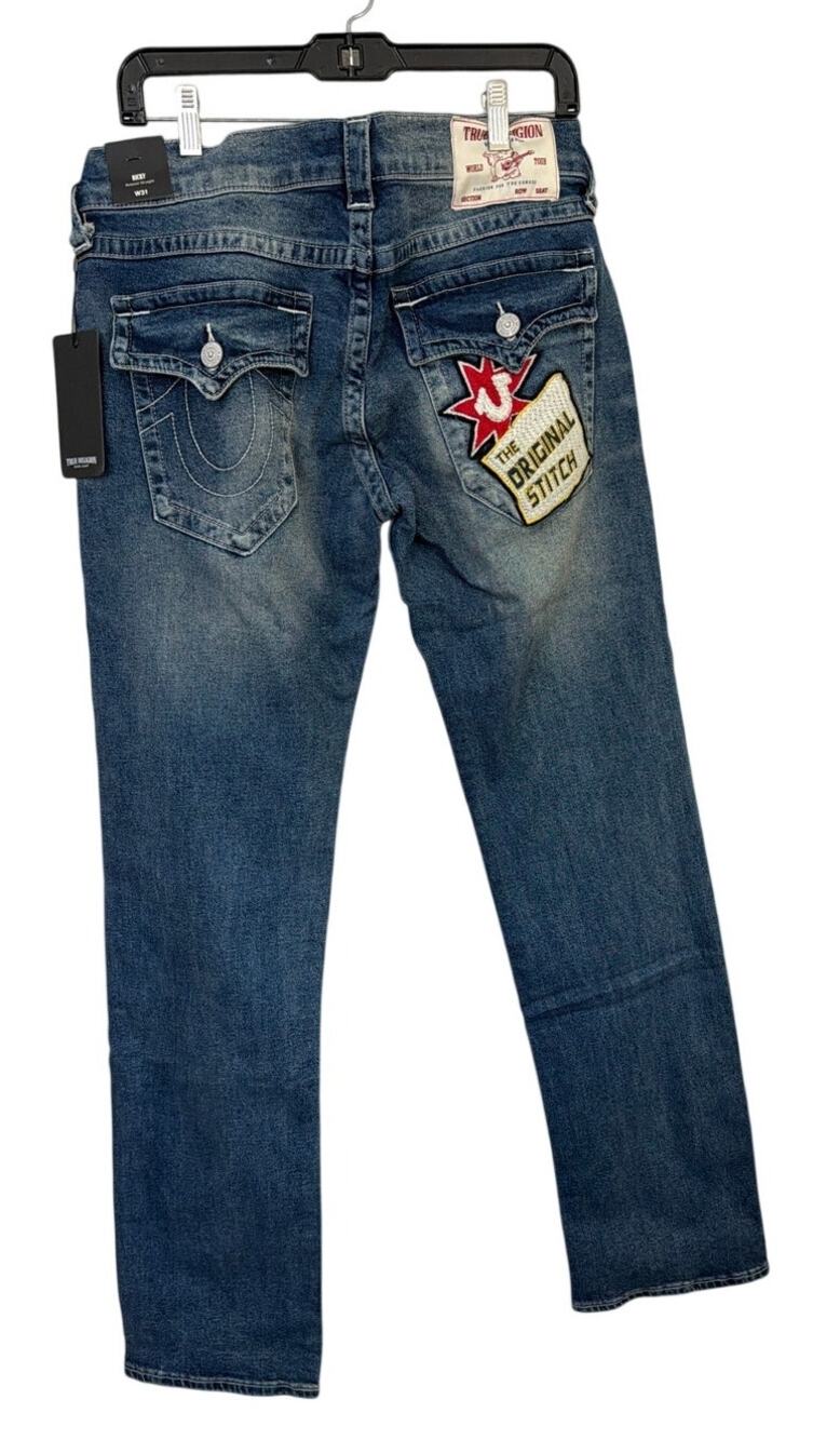 TRUE RELIGION RICKY ORIGINAL STITCH FLAP JEAN Heathland Size 31 New